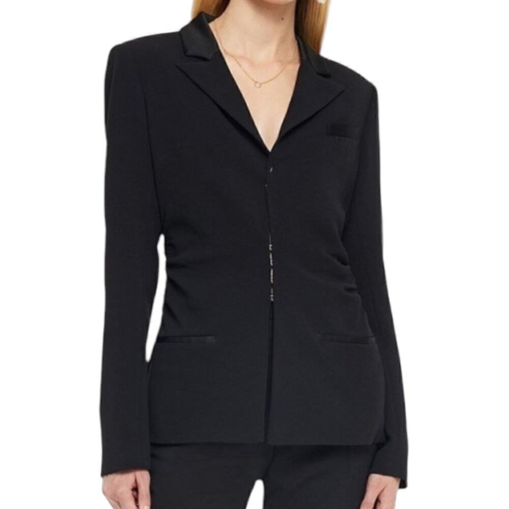 New Women’s Jonathan Simkhai Satin-Trimmed Blazer Size 0